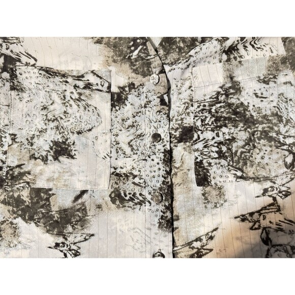 BKE Boutique women's Sm Long  Sleeve Blouse shell brown & cream Work Casual Wear - Picture 2 of 7